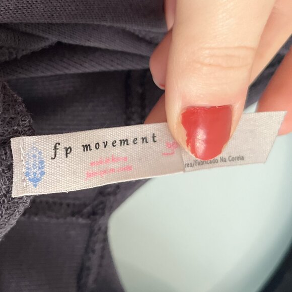 FP Movement Back Into It Hoodie Open Back Black/ Charcoal Gray, Size L - Picture 9 of 9